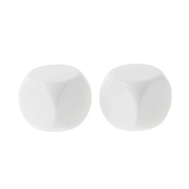 2Pcs Acrylic Blank Cubes Math Counting Teaching Props DIY Board Games