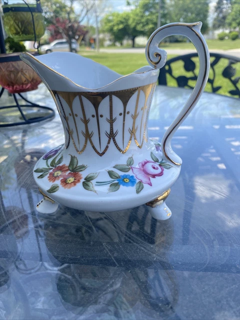Vintage Royal Danube Picture/vase White Background Floral With Gold Accents