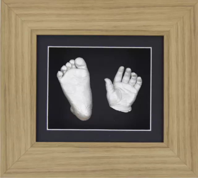 Newborn New Baby Casting Kit Set Gift Plaster Hand Foot 3D Cast DIY Frame  Gold