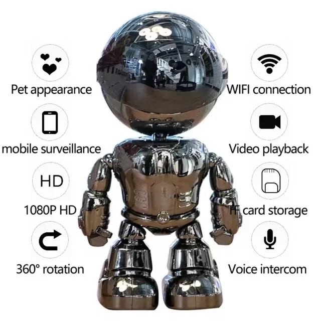 360° 2MP 1080P IP Camera Wireless Home Security Robot Camera WIFI Night Vision 3