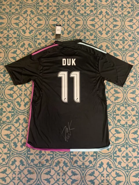 Luis Duk Hand Signed Aberdeen 2023/24 Away Shirt Replica Coa