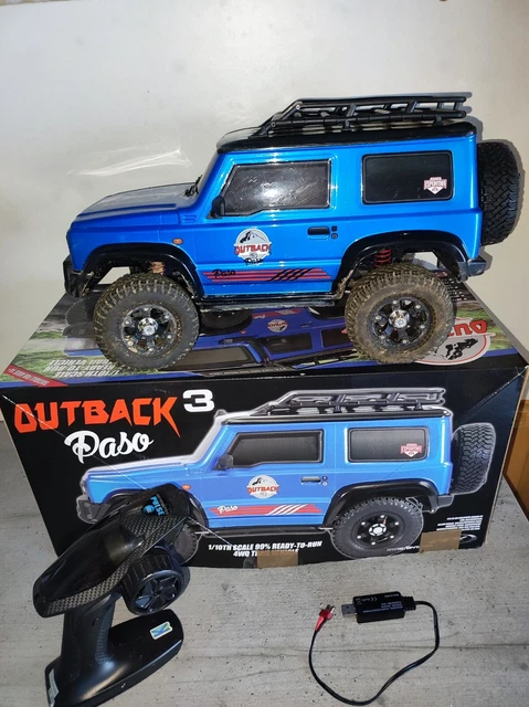 FTX Outback 3 Paso – Voiture RC 1/10 4WD – Bleue – RTR – Avec éclairages Et Batterie 1500 MAh – Aventure Tout-terrain