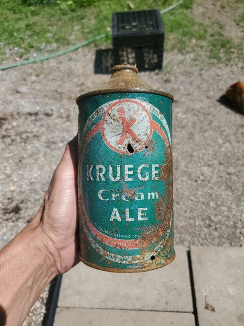 Krueger Cream Ale IRTP 32oz Quart Cone Top Beer Can EMPTY CAN