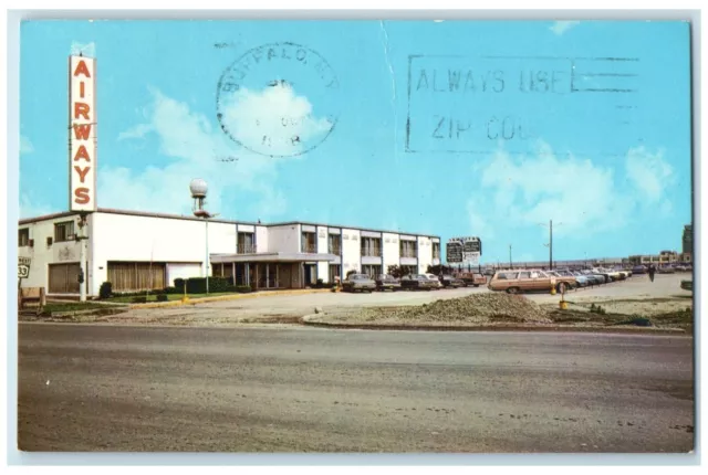 1968 Airways Hotel Genesee St. Buffalo Airport New York Vintage Antique Postcard