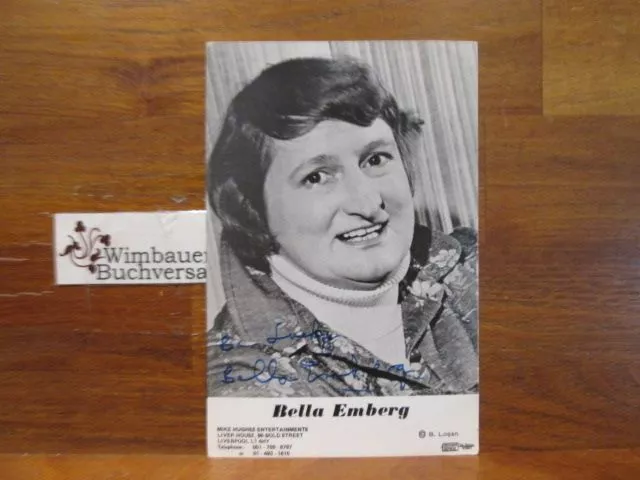 Original Autograph Bella Emberg english comedy actress 1937-2018 /// Autogramm A