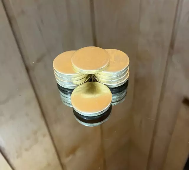 Brass Disk Circle Blanks 1" Diameter 1/8'' Thick 10 Pieces Disc Discs Disks