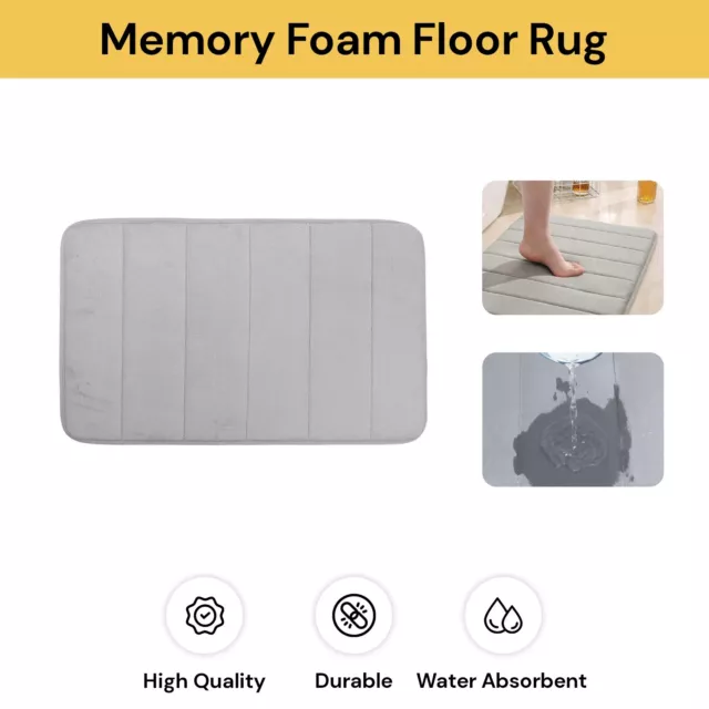 Memory Foam Bath Bathroom Mat Pad Soft Absorbent Non-Slip Bedroom Floor Tub Rug 3