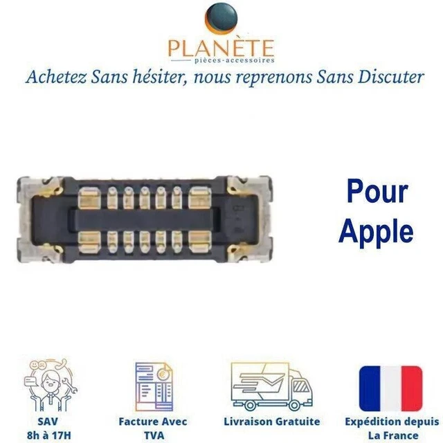LOT DE 2 Connecteur batterie FPC Carte Mère pour iPhone 12 /12 min LOT DE 2 Connecteur batterie FPC Carte Mère pour iPhone 12 /12 min
