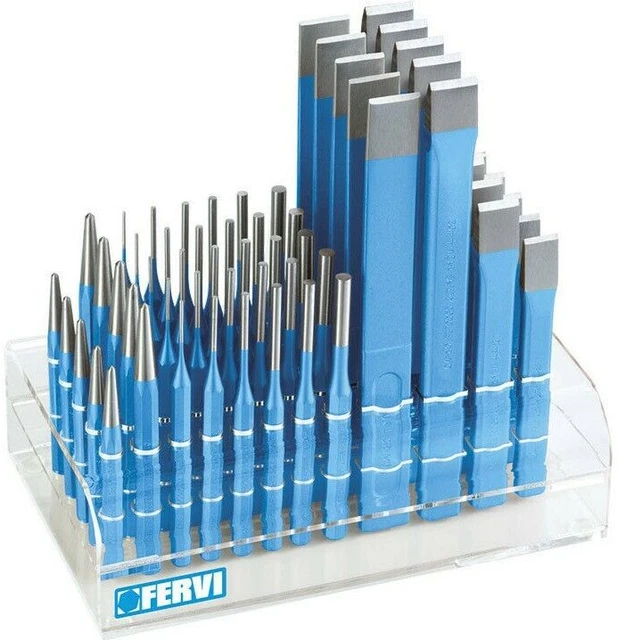 Set 12 Punzoni E Scalpelli Per Lavori Metallici - Professionale, Misure Multiple - Foto 2