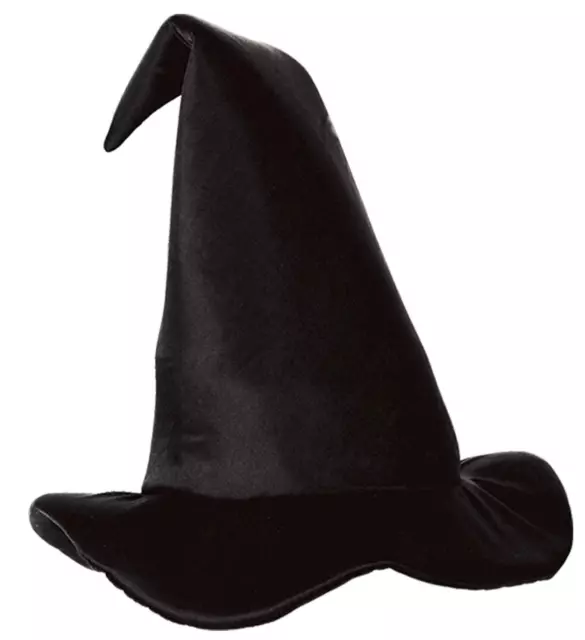 Satin-Soft Black Witch Hat 1 Count(Pack of 1),