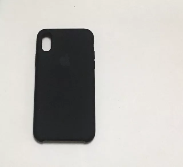 Originale Apple IPHONE Xs Custodia Silicone Nero Senza Scatola