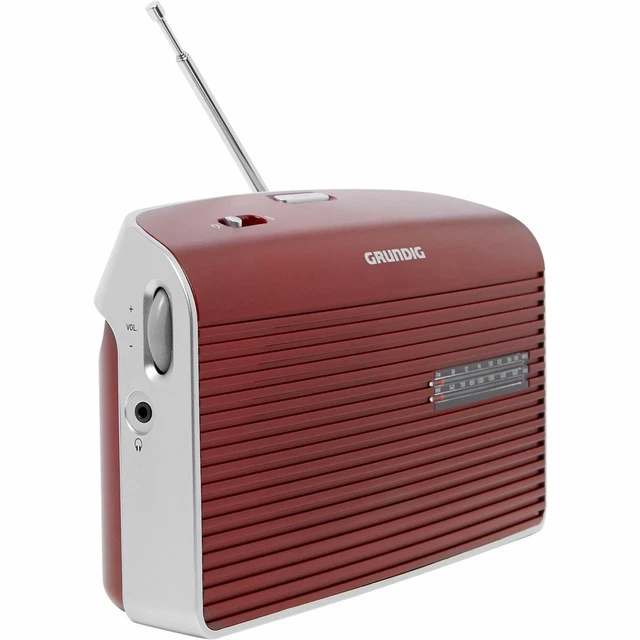 Grundig, Radio portable FM digital RDS, DAB+, Antenne télescopique, présélections automatiques + 20 accès direct, Fonction réveil 1 alarme. Piles/Secteur, Noir