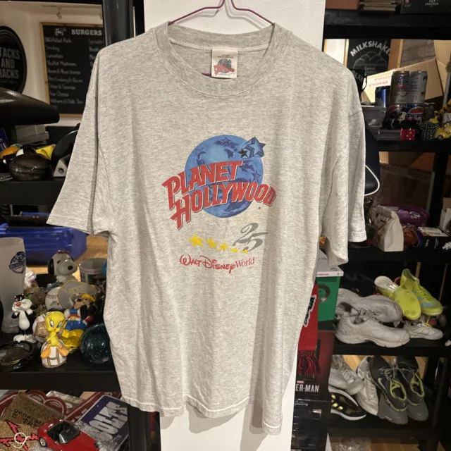 Vintage Planet Hollywood Walt Disney World T Shirt 1991 Men’s Large USA 90s