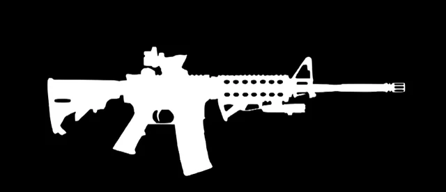 M16 Rifle Tactical Army Gun Vinyl Decal – Car Window Laptop Sticker (M-01) – Made In USA