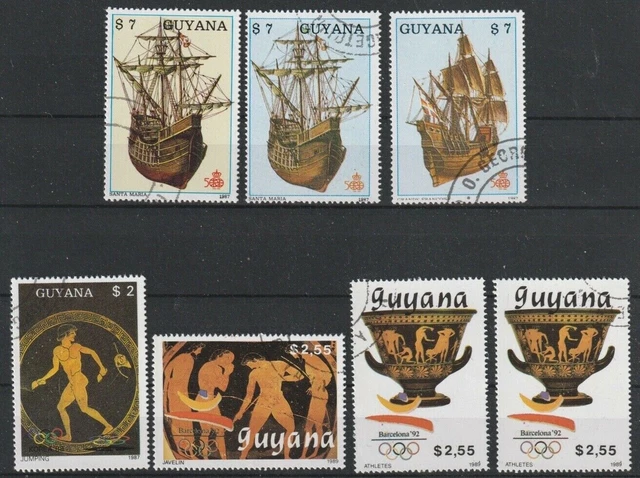 Guyana - kleines Lot (wie in Steckbuch gefunden) ☉
