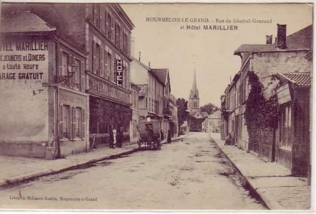 CPA 51 MARNE Reims MOURMELON-LE-GRAND - HOTEL MARILLIER RESTAURANT Attelage1921