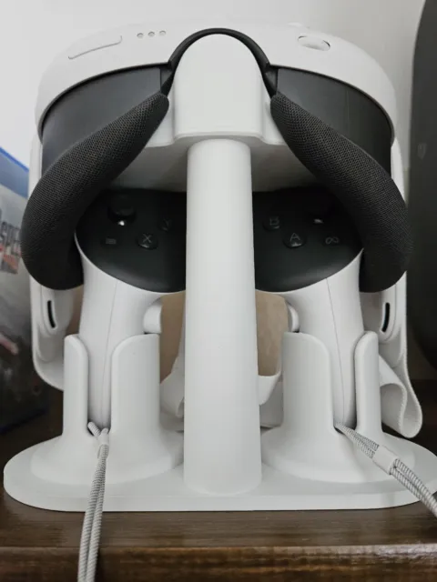 Meta Quest 3 VR headset and controller stand. Space efficient & and ideal for ..