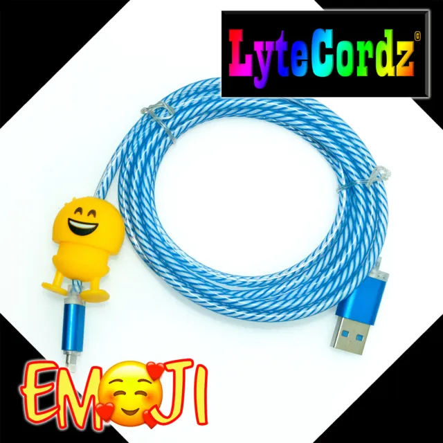 Cable cargador de carga EMOJI brillante iluminado por LED - ¡Muchos colores! 2