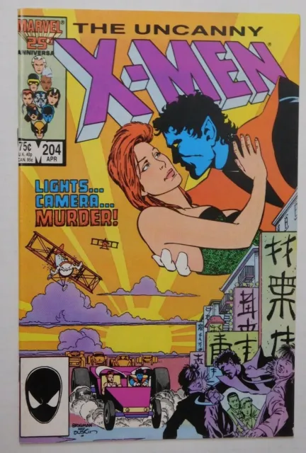 UNCANNY X-MEN #204 - June Brigman Cover & Art - Marvel 1986 NM Vintage Comic