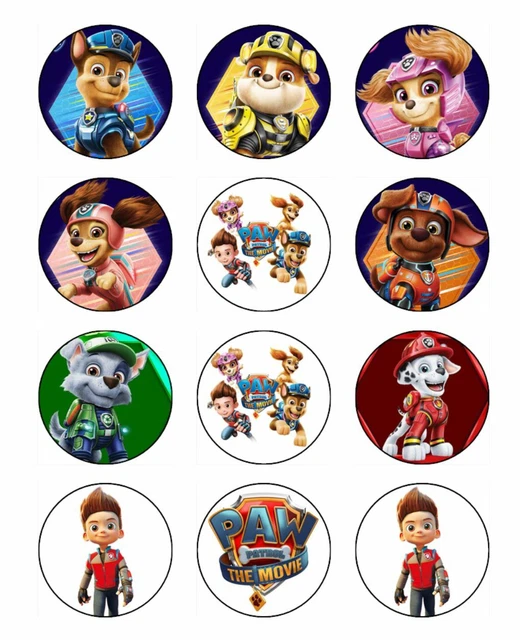PAW PATROL SKYE Cupcake Toppers Edible Wafer Paper Cake Decorations 24 ...