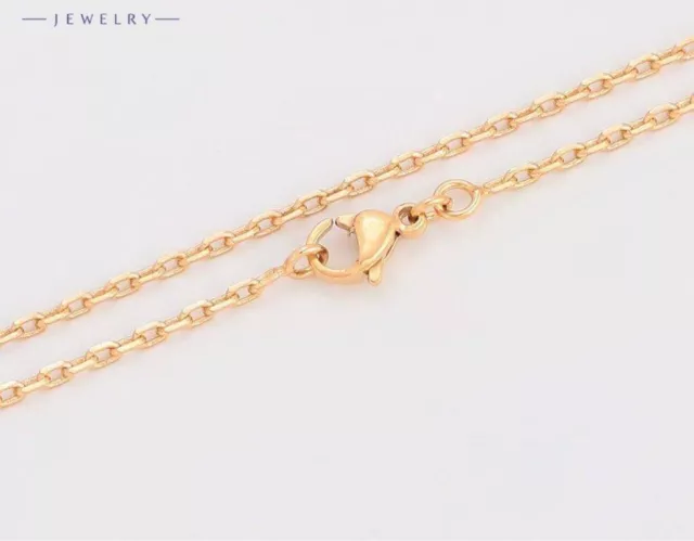 9ct 9K Yellow Gold Plated Baby Girls Children NECKLACE CHAIN 35cm 13.78" Unisex