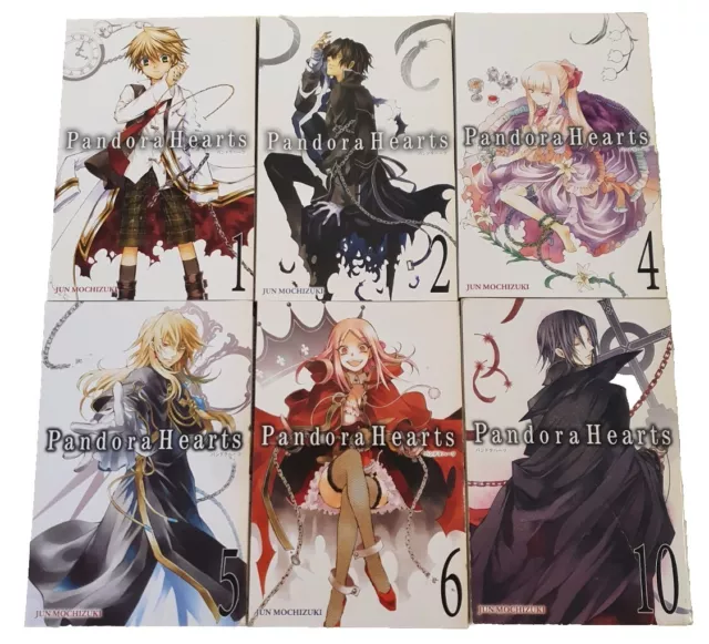 Pandora Hearts by Jun Mochizuki manga bundle, volumes 1, 2, 4, 5, 6 and 10