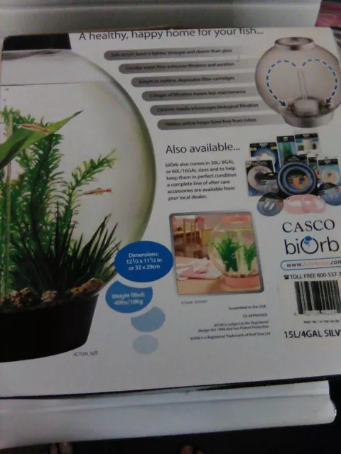 BABY Biorb Aquarium - New in Box 4 US Gallon - Aquarium Pump and Light