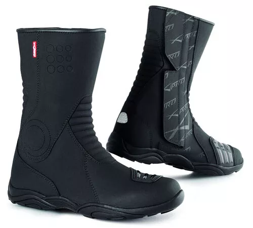Bottes Moto Motard Cuir Impermeable Custom Renforts Chaussures Sonic-Moto
