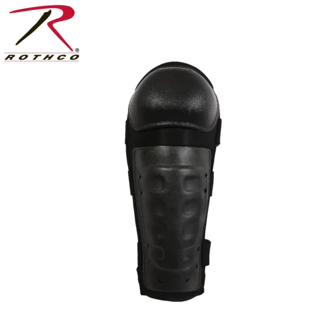 protective tactical knee shin guards hard shell black size medium rothco 3903