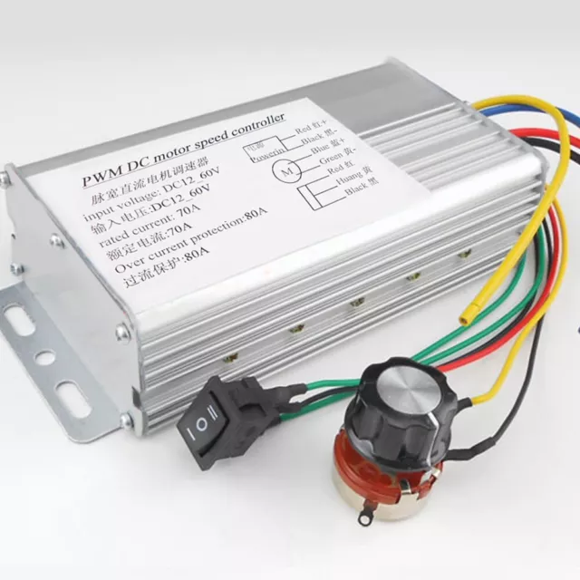 Dc 12V 24V 36V 48V 70A 4000W Dc Moteur Pwm Vitesse Contr?le Pinceau Controller