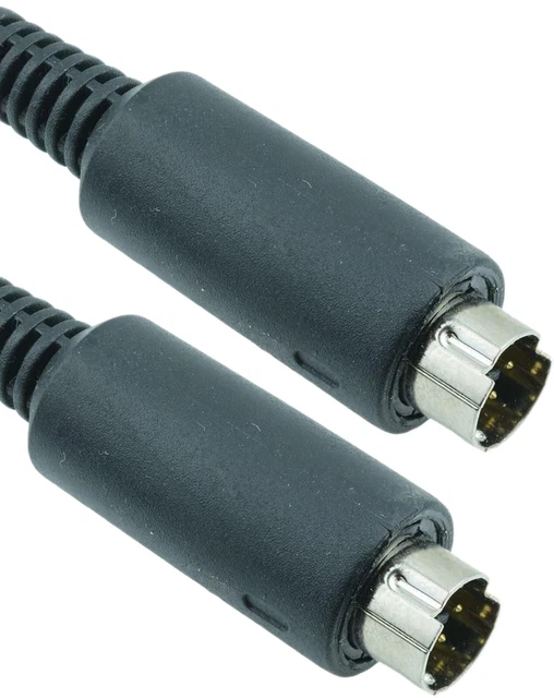 7 PIN MINI DIN lead / cable, male to male, wired straight, all 7 pins