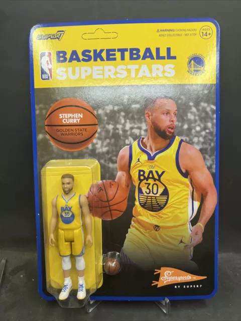 Super7 ReAction NBA Supersports Steph Curry (Golden State Warriors