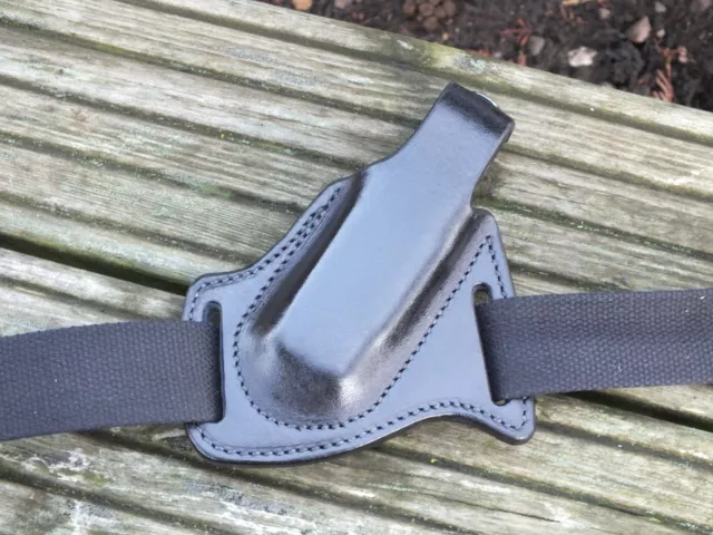 Made to Order, Leather Surge Forward Carry Sheath for Leatherman, Black.