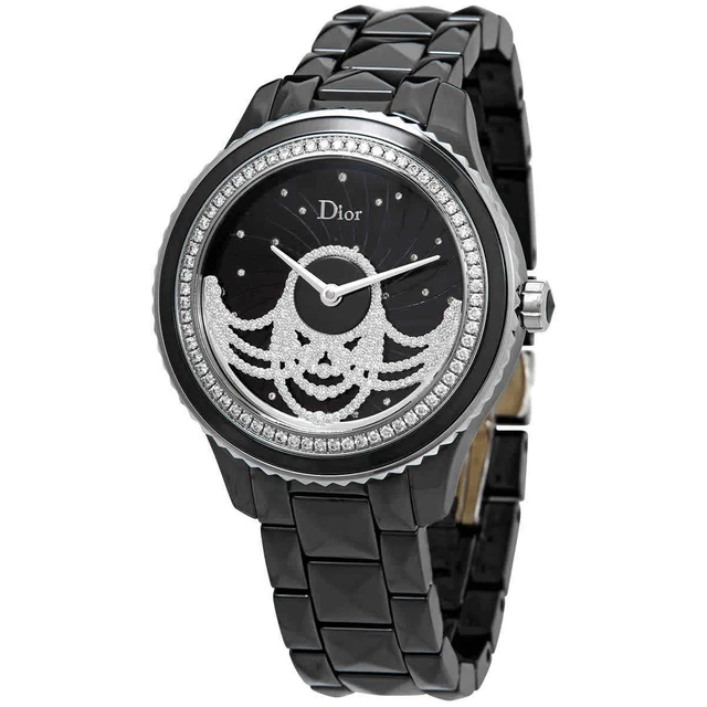 Dior VIII Grand Bal Broderie Automatic Black Dial Ladies Watch CD124BE1C001