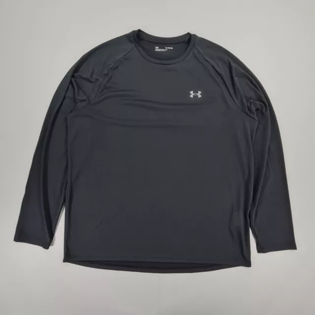 UNDER ARMOUR MENS Top Black XL Long Sleeves Performance T Shirt 1328496 ...