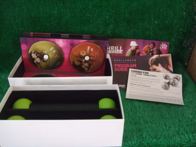 Zumba Fitness Exhilarate Body Shaping System 7 DVD Toning Sticks - Home Gym