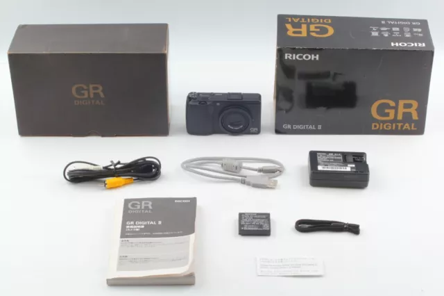 ALL Works!【MINT in Box】 Ricoh GR Digital II 10.1MP Black Compact Camera Japan