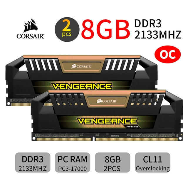 Corsair Vengeance Pro DDR3 RAM – 2133MHz, 32GB/16GB/8GB/4GB Options, Red