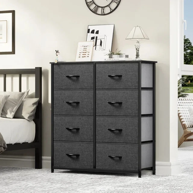 8 Drawer 33.7" Double Dresser