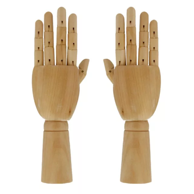 Wooden Mannequin Hands 12" or 8" LEFT RIGHT or PAIR Artist Sketching Manikin Aid