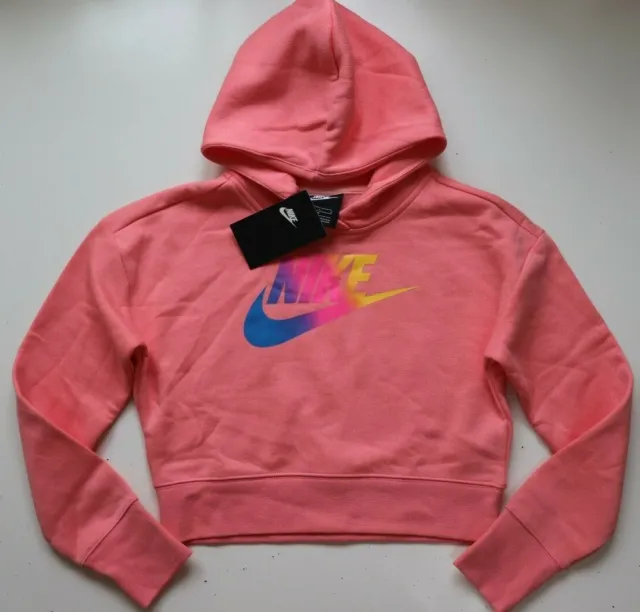 Nike Sportswear Pullover Cropped Hoodie - Pink Cj6937-668 - Girls L Xl 12-13-15Y