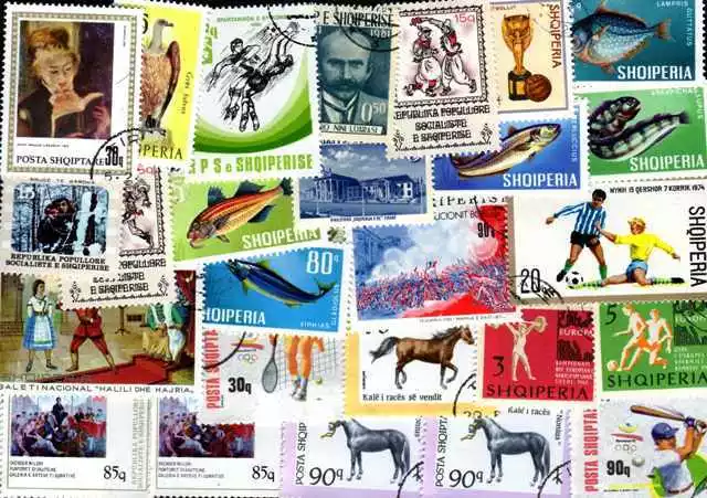 ALBANIE - ALBANIA collections de 25 à 1000 timbres différents oblitérés