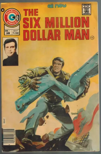 The Six Million Dollar Man 1  VG/Fine Charlton 1976  Origin Issue!