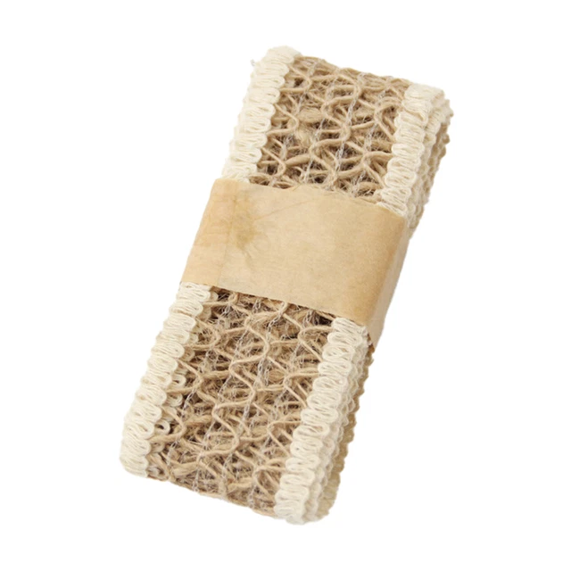 1 rollo 2 m cinta de arpillera fina mano de obra flexible hágalo usted mismo artesanía cinta de Hesse suave