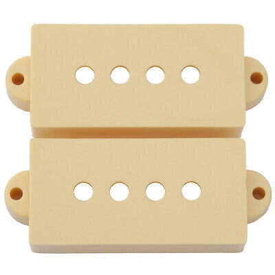 Musiclily Pro 2Pcs Cream Plastic Pickup Covers Set For Fender Precision Bass PB