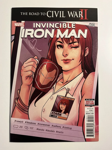 Invincible Iron Man #10 - 2nd Print - 2nd Riri Williams - Marvel 2016 NM