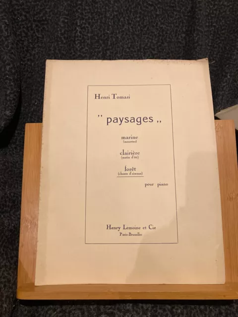 Henri Tomasi Paysages n°3 foret Chants d'oiseaux partition piano éd. Lemoine