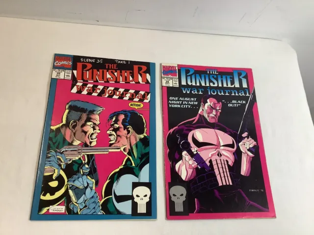 Punisher War Journal #34,#35  (1988 Series) Direct Vol. 1 Marvel Comic Book 1991