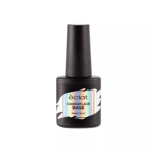 Eclat BASE COAT Nail Esmalte Semipermanente uñas 004 PINK Camuflaje 15 ml