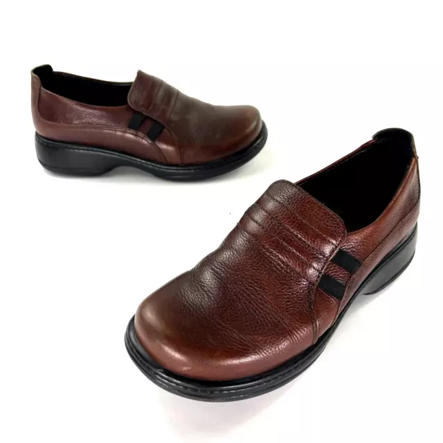 Dansko Womens Brown Leather Nurses Clog Mule Slip on Shoe Loafer EUR Size 38